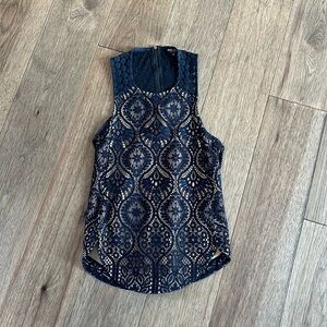 DAVID LERNER | lace blouse, size XS